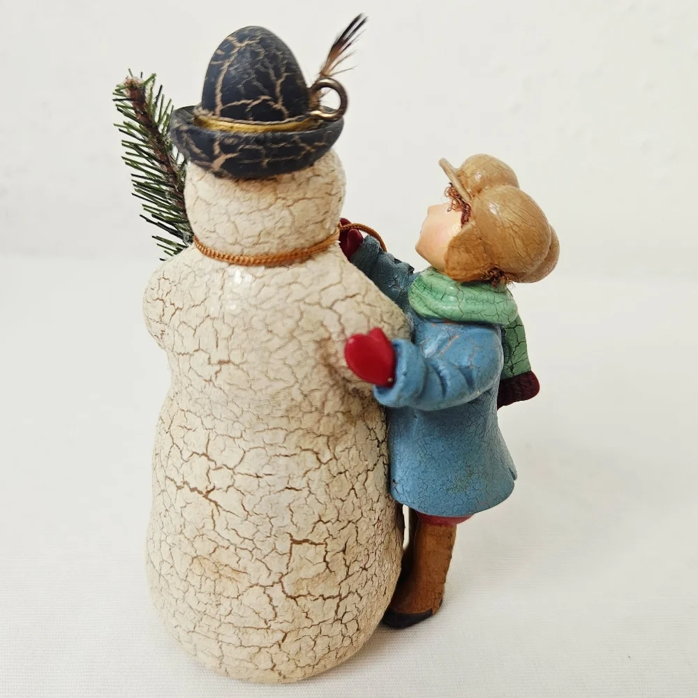 Hallmark Keepsake A Very Merry Snowman Ornament 2003 Nina Aubé Chalkware